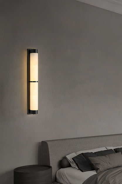 Cylindra Alabaster Brass Wall Light - view 10 | everlamps
