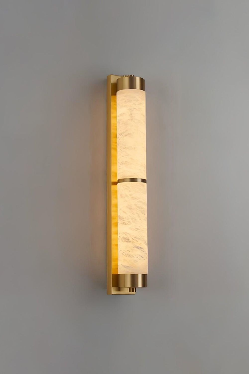 Cylindra Alabaster Brass Wall Light - view 27 | everlamps
