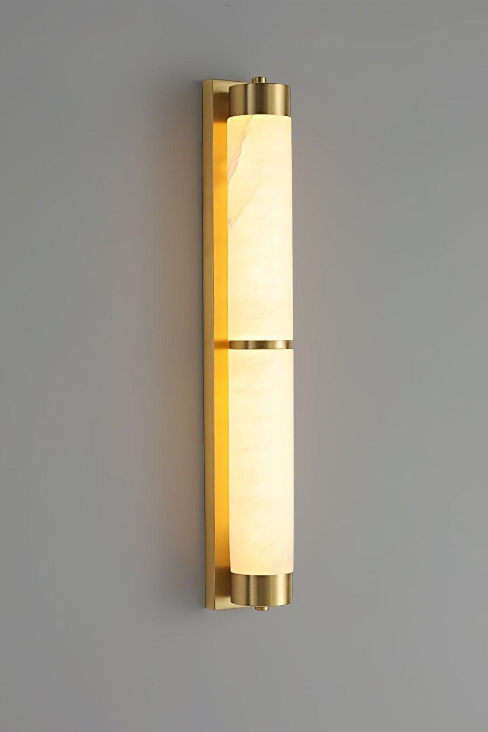 Cylindra Alabaster Brass Wall Light - view 17 | everlamps