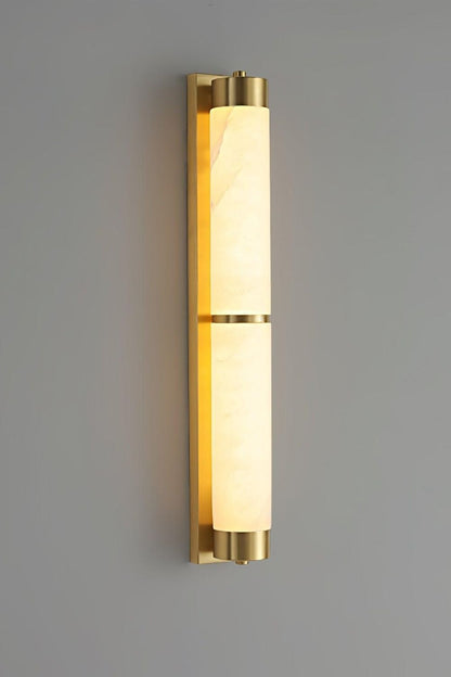 Cylindra Alabaster Brass Wall Light - view 17 | everlamps