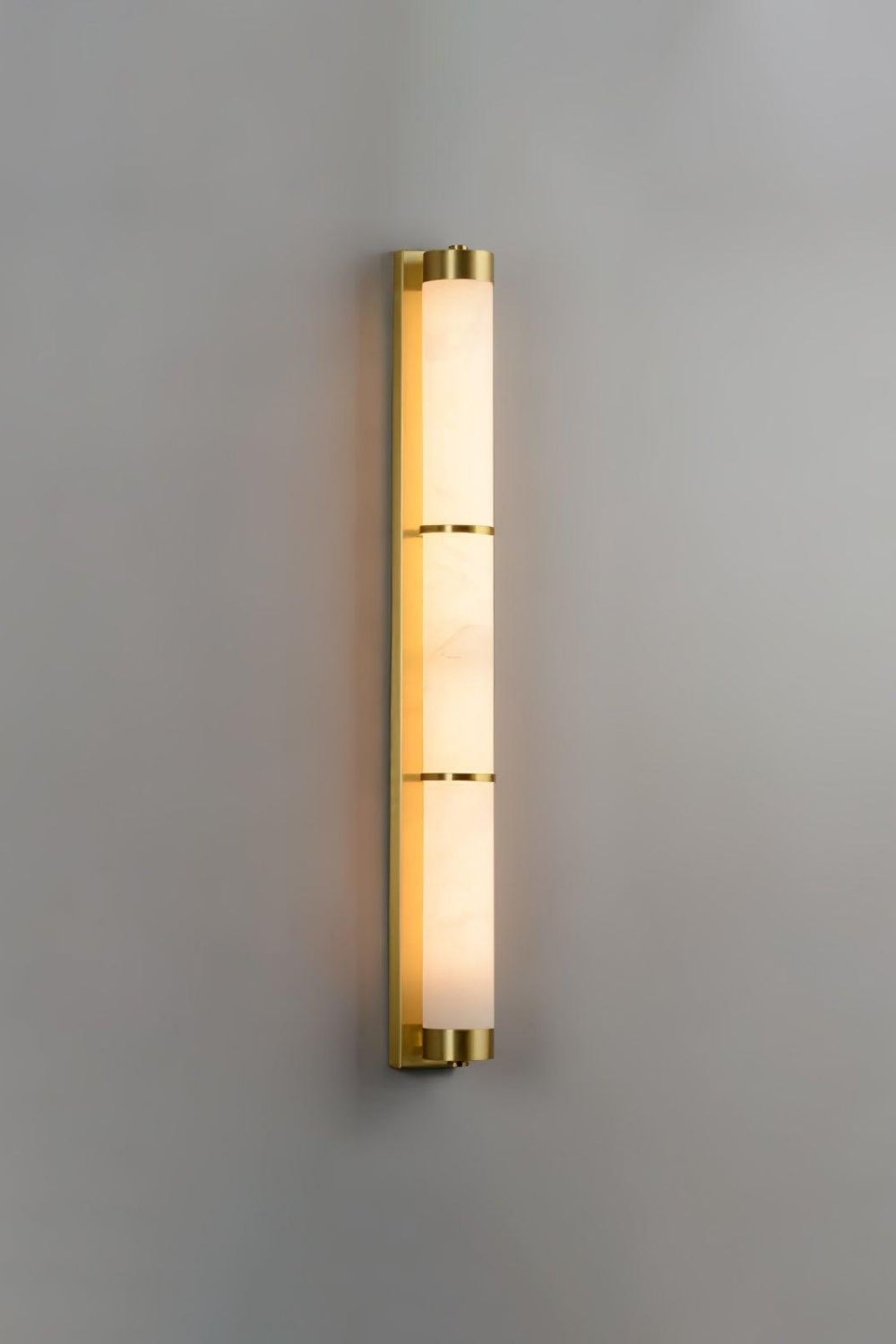 Cylindra Alabaster Brass Wall Light - view 19 | everlamps