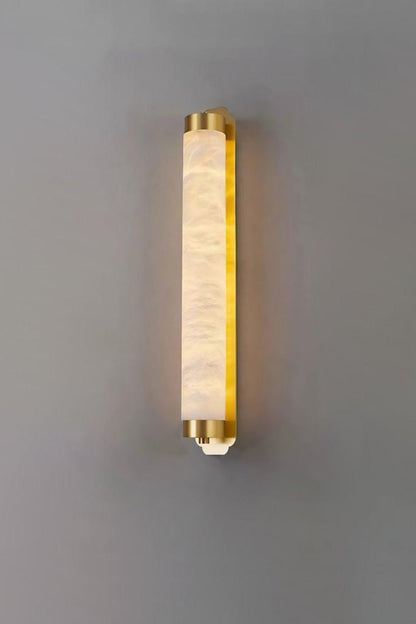 Cylindra Alabaster Brass Wall Light - view 22 | everlamps