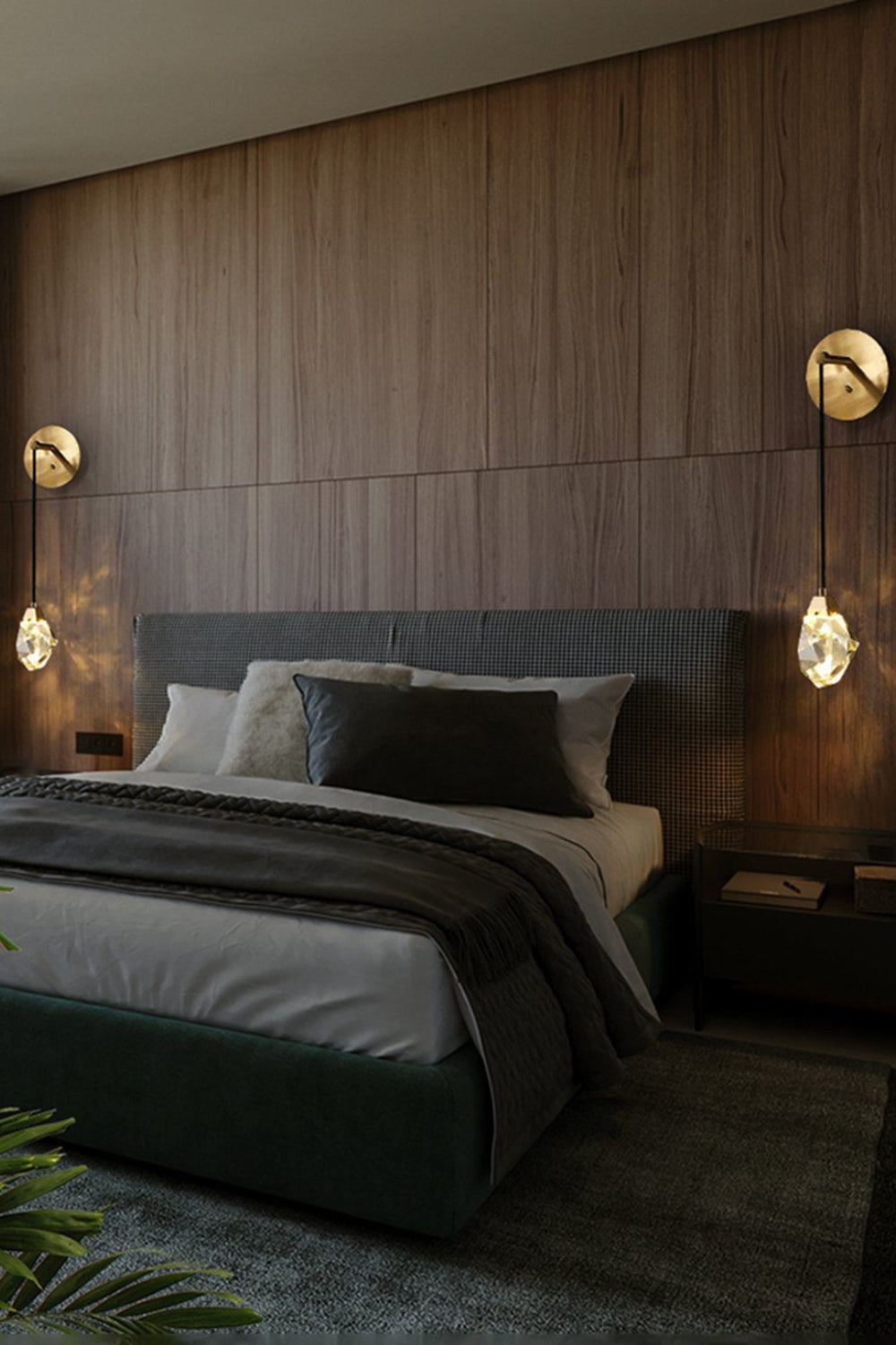 Diamond Crystal Glass Wall Light - everlamps