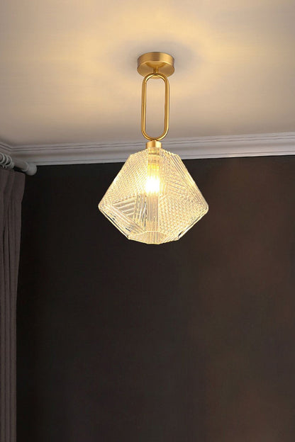Diamond Cut Art Deco Ceiling Light - everlamps