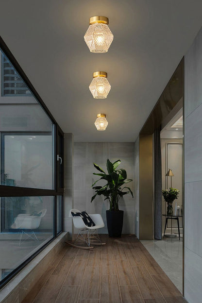 Diamond Cut Art Deco Ceiling Light - everlamps