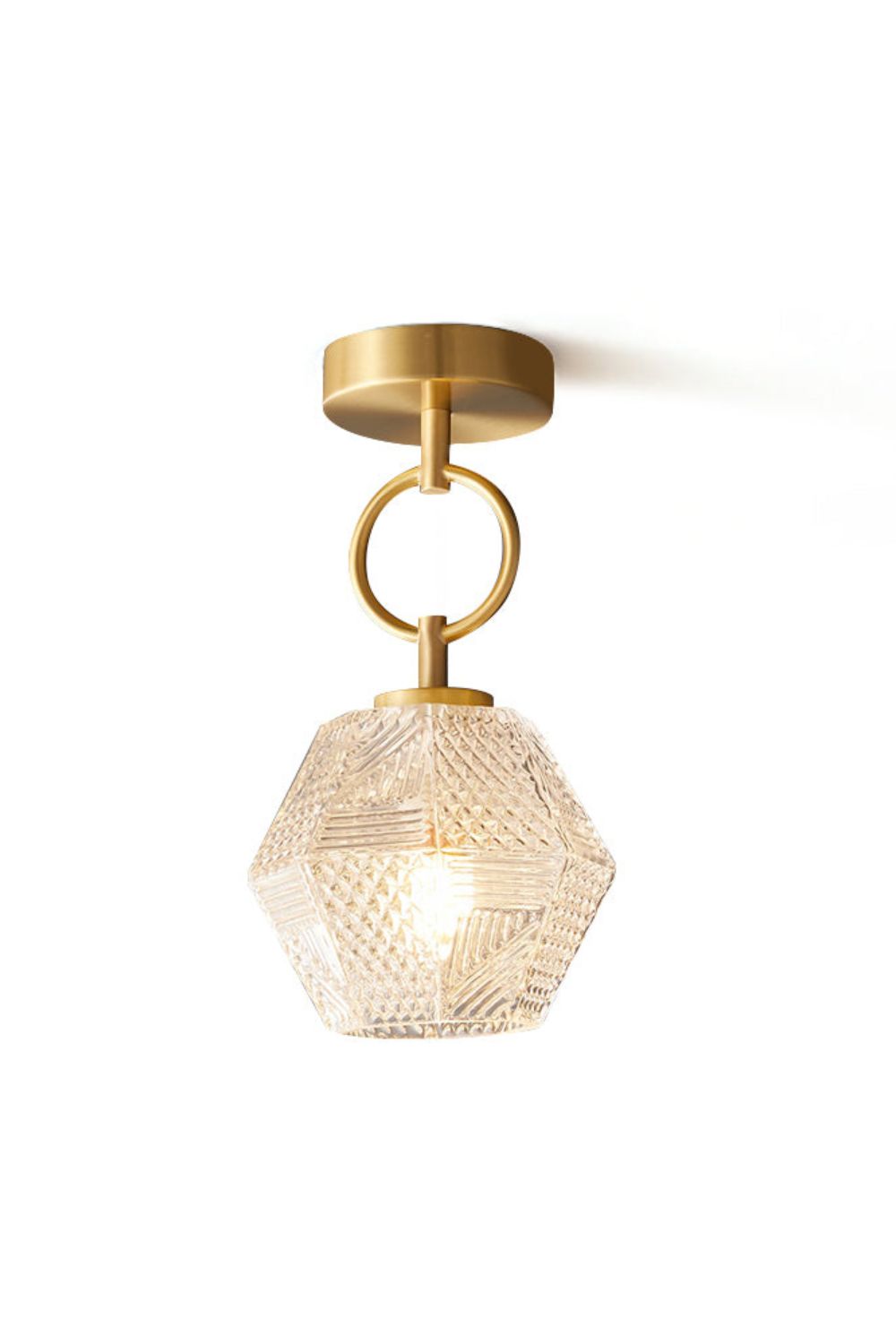 Diamond Cut Art Deco Ceiling Light - everlamps