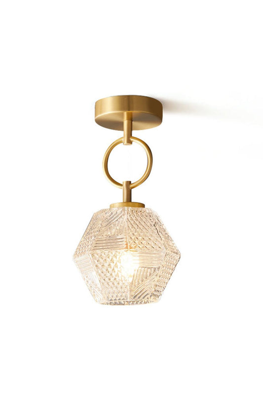Diamond Cut Art Deco Ceiling Light - everlamps