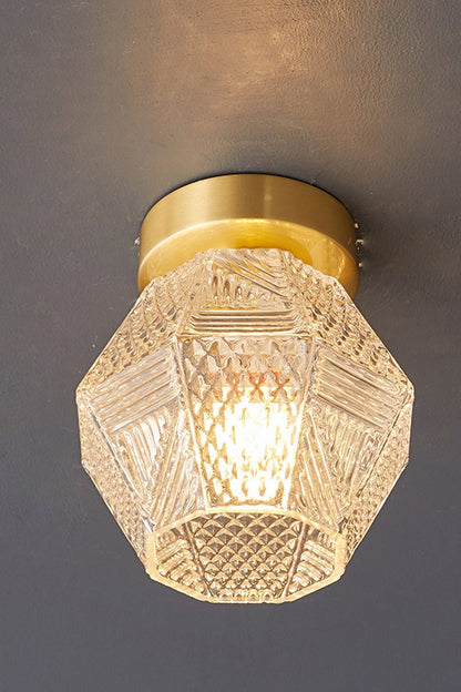 Diamond Cut Art Deco Ceiling Light - everlamps
