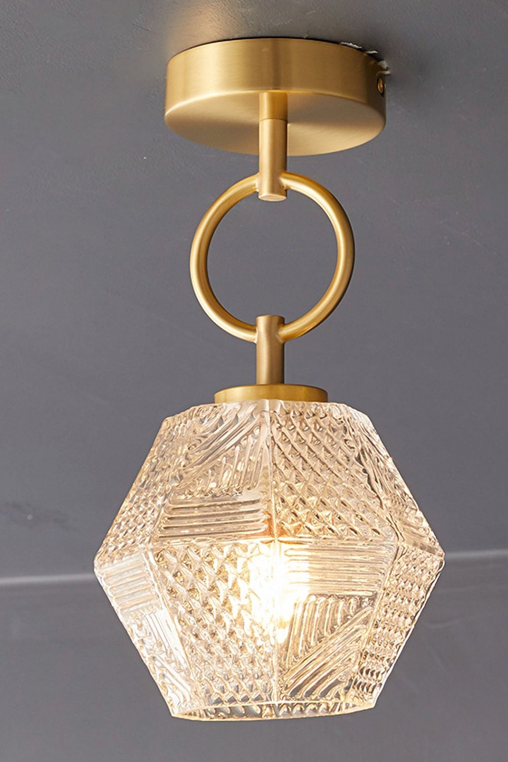 Diamond Cut Art Deco Ceiling Light - everlamps