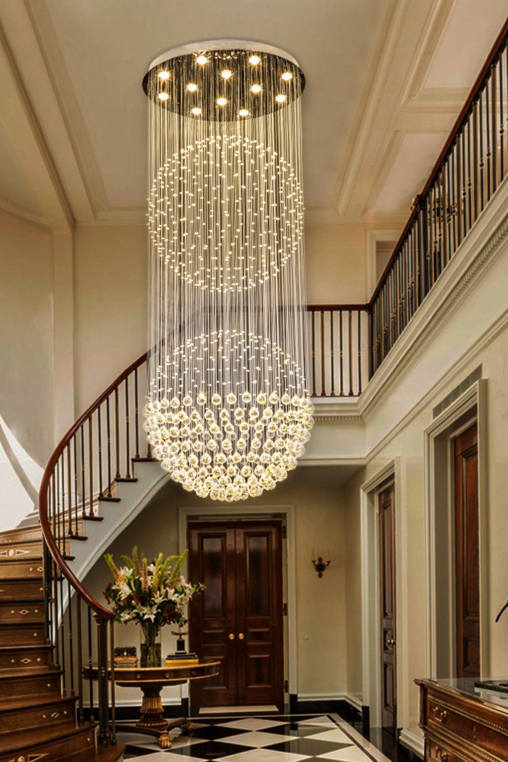 Double Ball Crystal Chandelier - everlamps