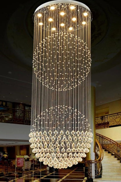 Double Ball Crystal Chandelier - everlamps