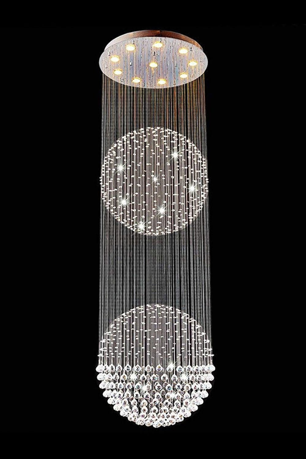 Double Ball Crystal Chandelier - everlamps