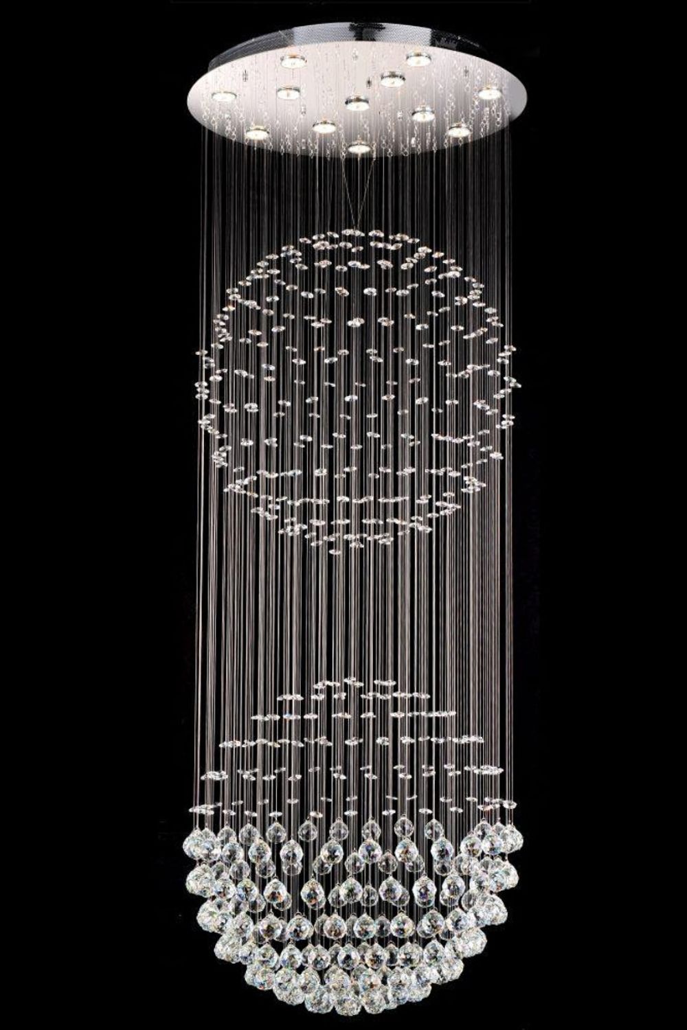 Double Ball Crystal Chandelier - everlamps