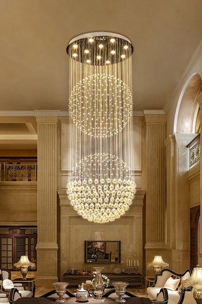 Double Ball Crystal Chandelier - everlamps