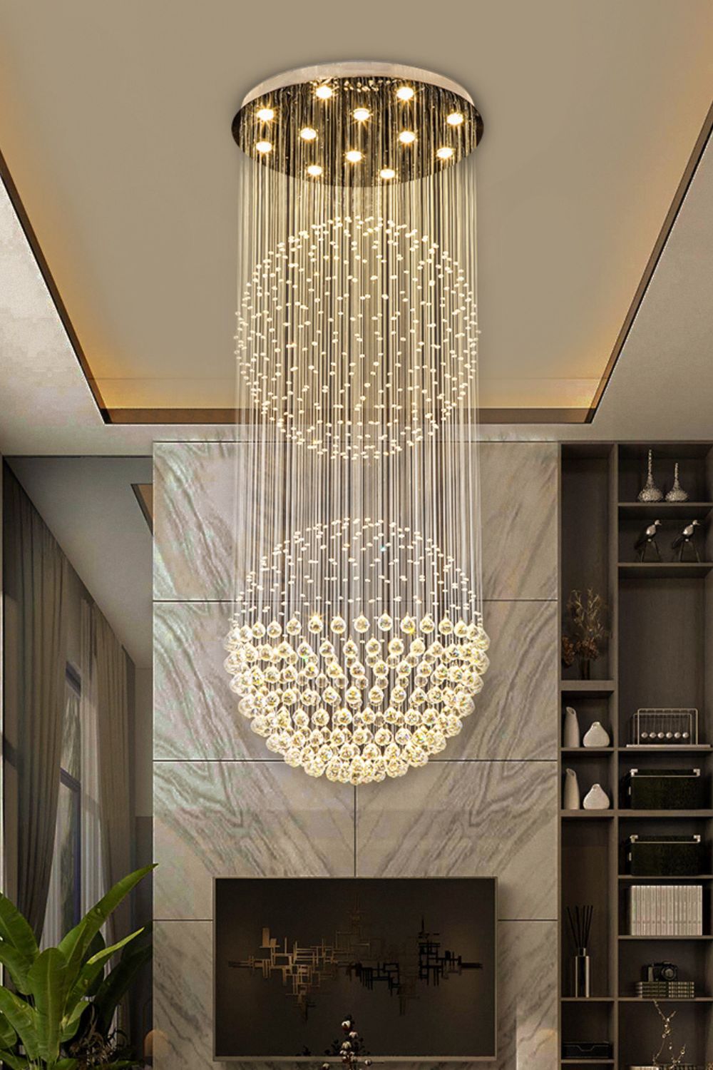 Double Ball Crystal Chandelier - everlamps