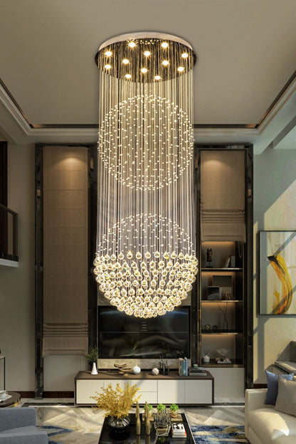 Double Ball Crystal Chandelier - everlamps