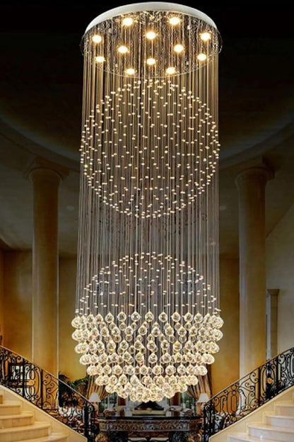 Double Ball Crystal Chandelier - everlamps