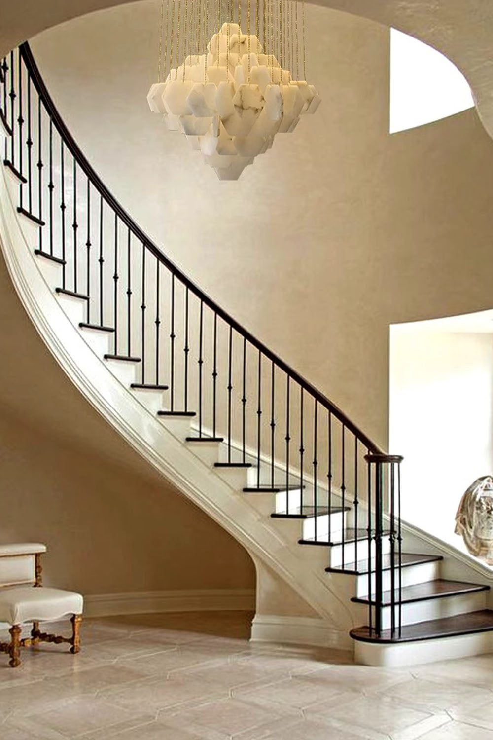 Eclipse Marble Cascade Chandelier - view 8 | everlamps
