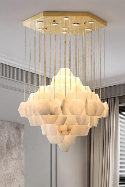 Eclipse Marble Cascade Chandelier - view 3 | everlamps