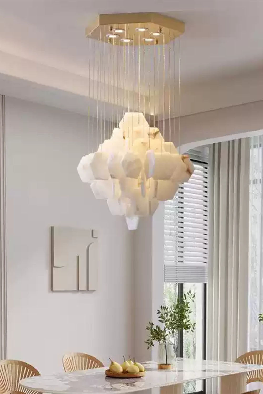 Eclipse Marble Cascade Chandelier - view 5 | everlamps