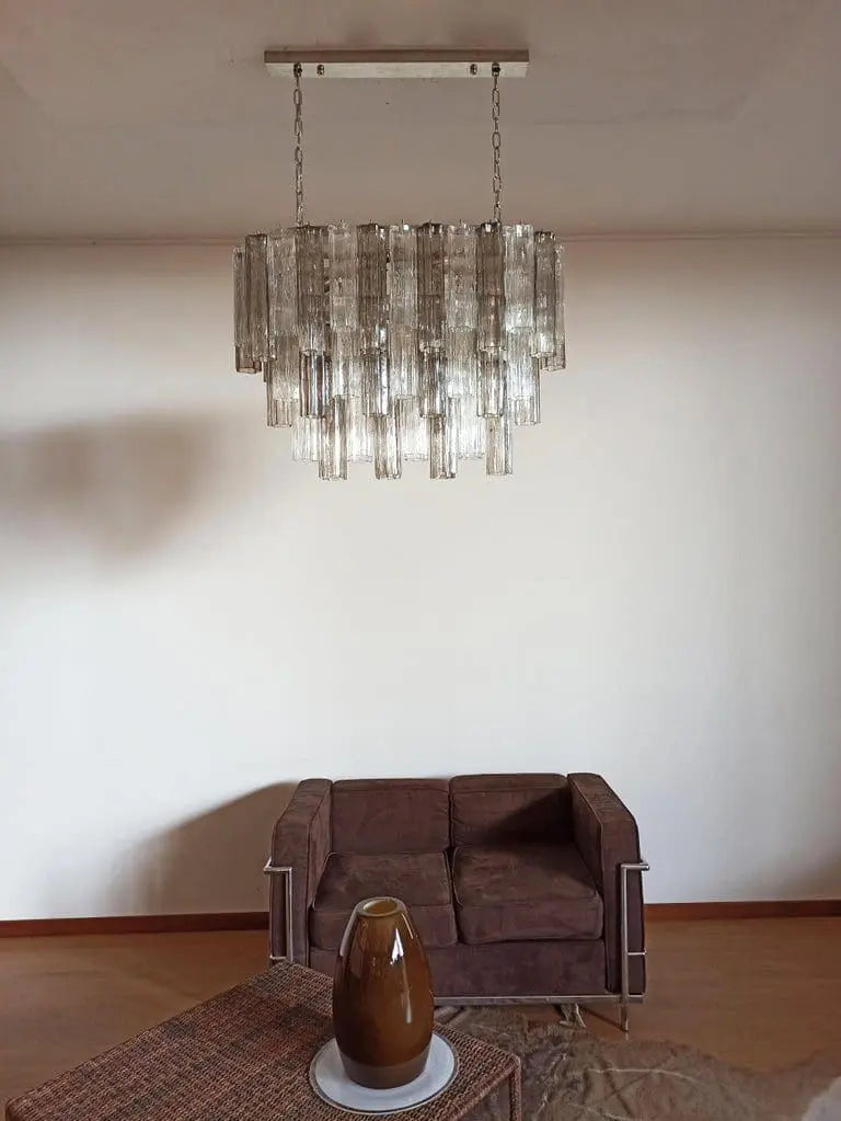 Murano Glass Chandelier – Smoked/Transparent