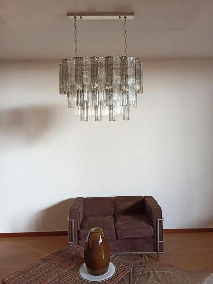 Murano Glass Chandelier – Smoked/Transparent