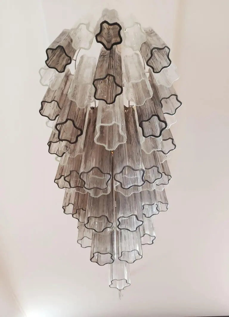 Murano Glass Chandelier – Smoked/Transparent