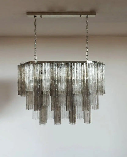 Murano Glass Chandelier – Smoked/Transparent