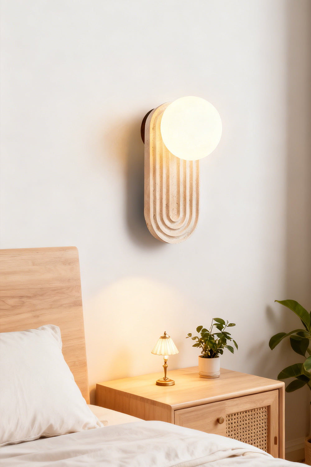 Elegant Travertine Wall Light - view 6 | everlamps