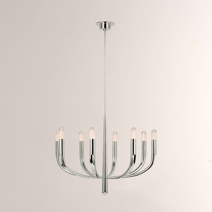 Elvira Curved Alabaster Tip Chandelier 40“D 48”D