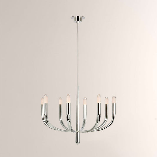 Elvira Curved Alabaster Tip Chandelier 40“D 48”D