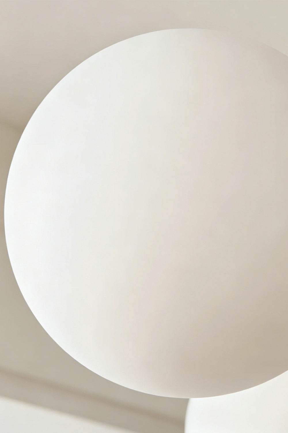 Close-up of the opal white frosted glass globe | Glass | Showing the smooth finish and soft diffusion | vexa lamps