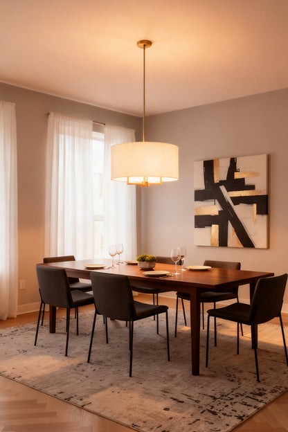 Emery Fabric Chandelier - view 8 | everlamps