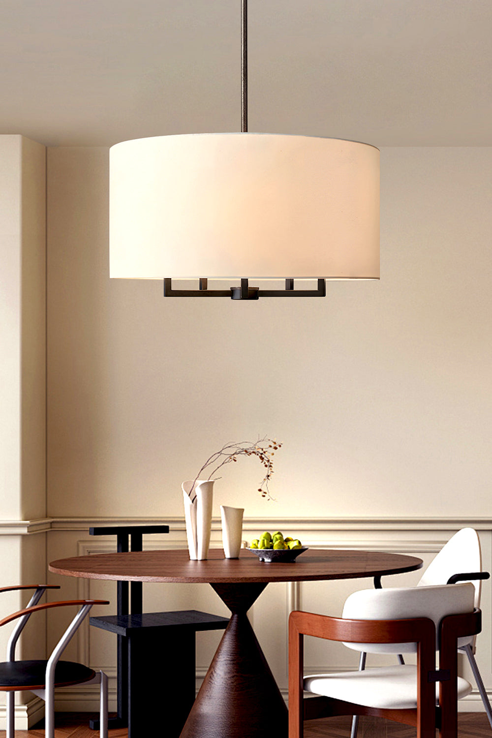 Emery Fabric Chandelier - view 4 | everlamps