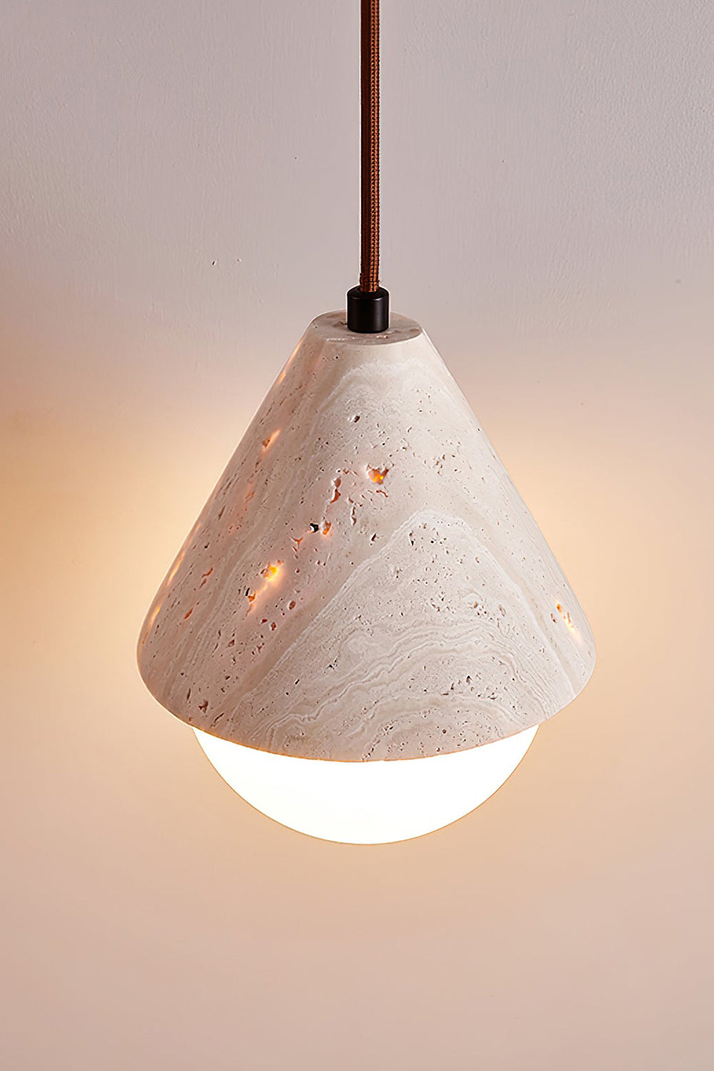 Etruscan Travertine Dome Light - view 14 | everlamps