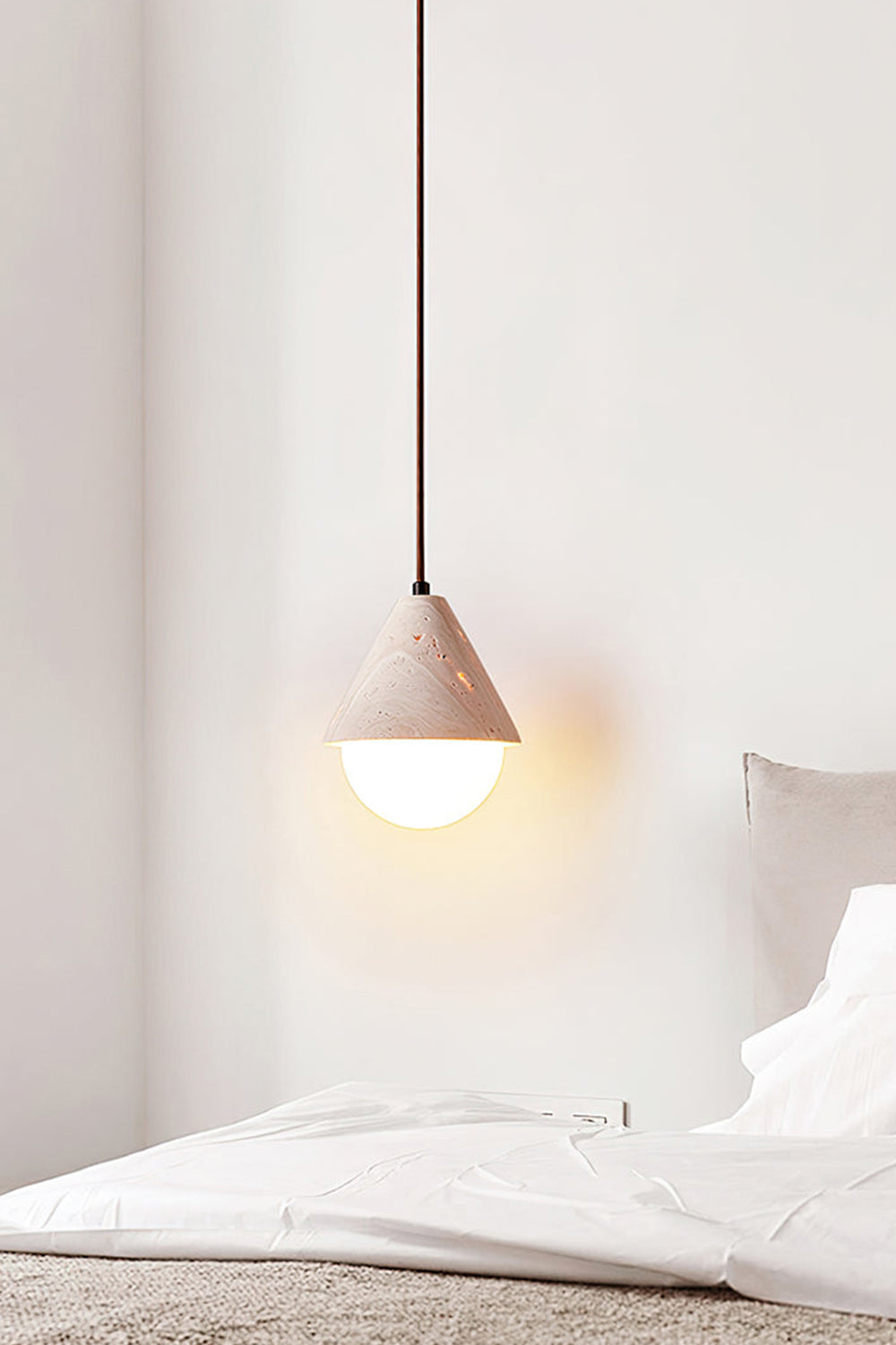 Etruscan Travertine Dome Light - view 7 | everlamps