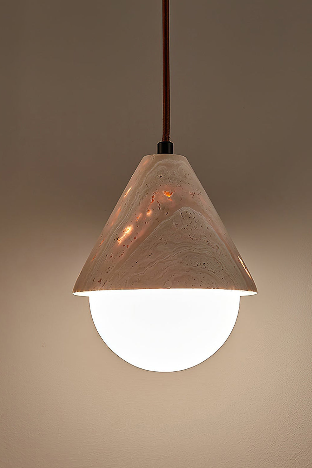 Etruscan Travertine Dome Light - view 13 | everlamps