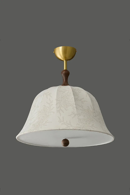 Fabric Brass Pendant Lamp - view 8 | everlamps