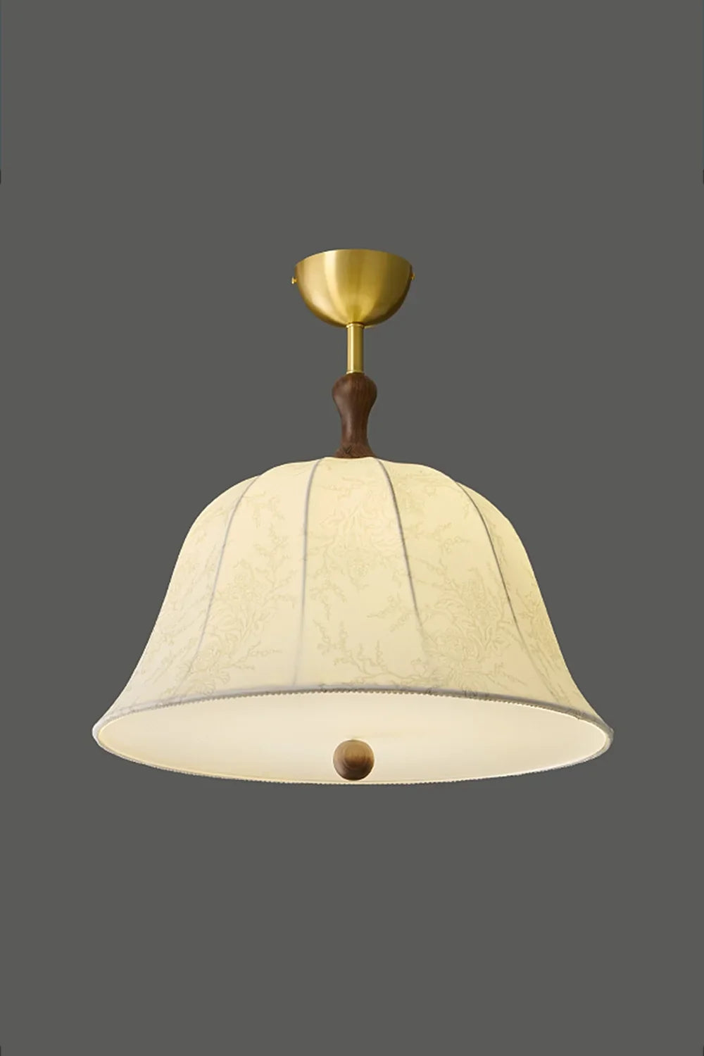 Fabric Brass Pendant Lamp - view 7 | everlamps