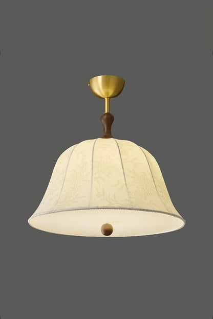 Fabric Brass Pendant Lamp - view 7 | everlamps