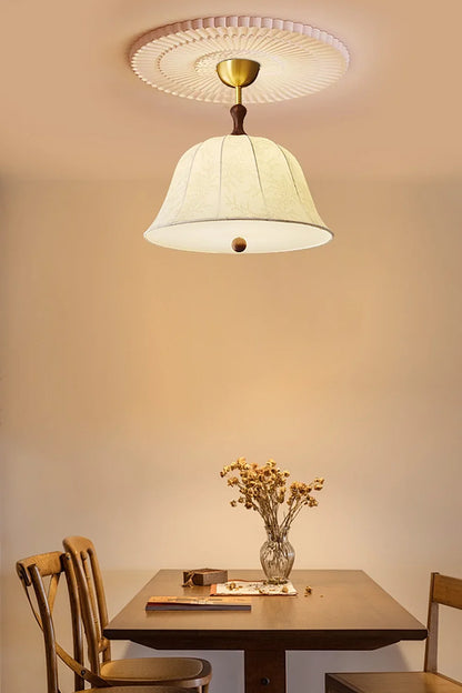 Fabric Brass Pendant Lamp - view 6 | everlamps