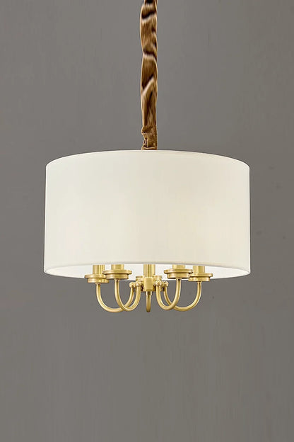 Fabric Cylindrical Pendant Lamp - view 7 | everlamps