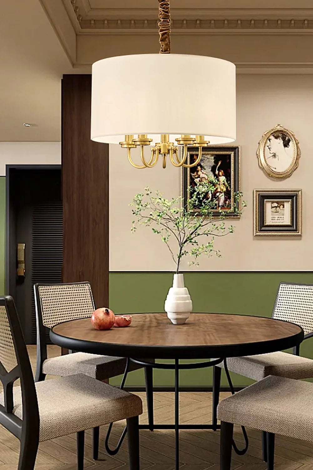 Fabric Cylindrical Pendant Lamp - view 4 | everlamps