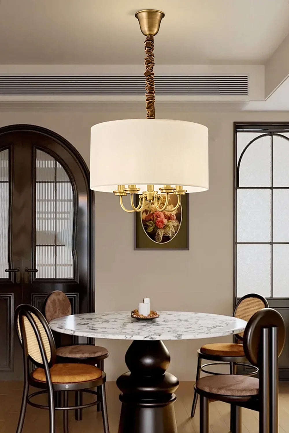 Fabric Cylindrical Pendant Lamp - view 3 | everlamps