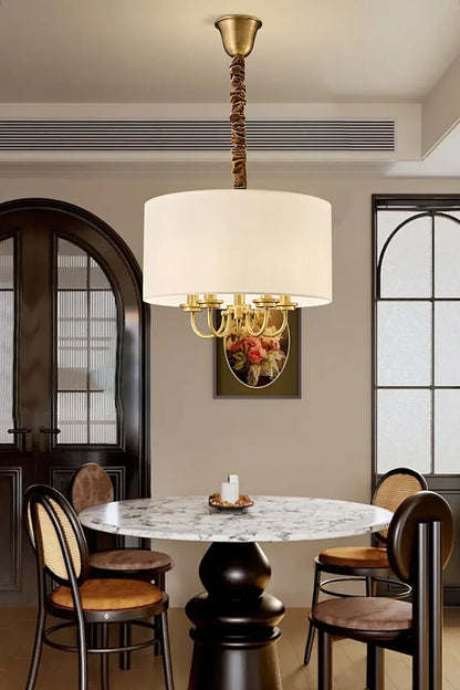 Fabric Cylindrical Pendant Lamp - view 3 | everlamps