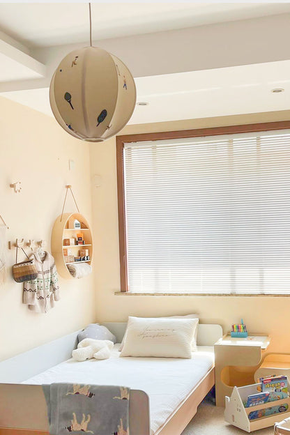 Fabric Embroidery Round Pendant Lamp - view 13 | everlamps