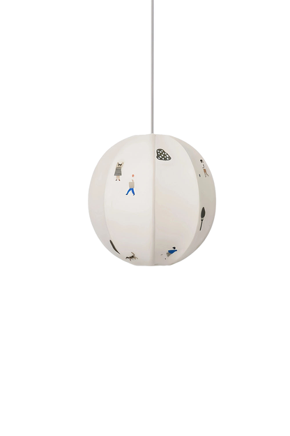 Fabric Embroidery Round Pendant Lamp | everlamps
