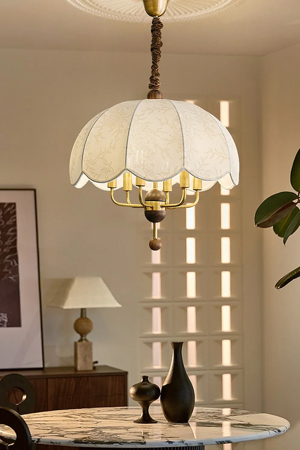 Fabric Lonzo Pendant Lamp - view 2 | everlamps