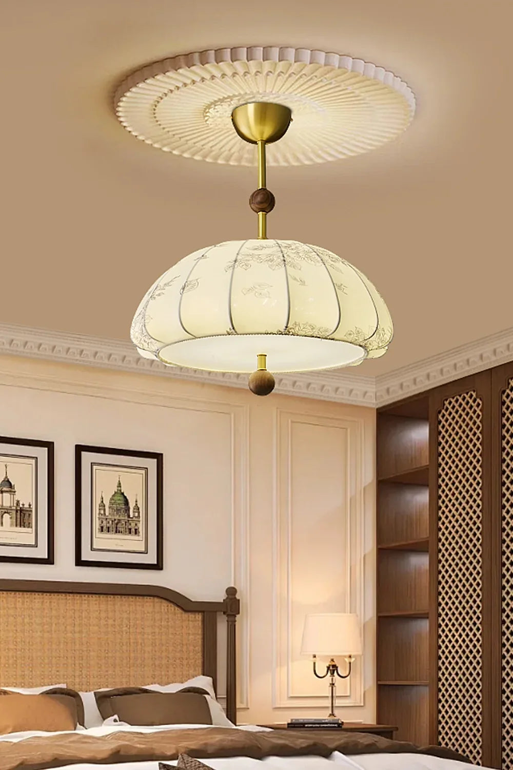 Fabric Trigg Pendant Lamp - view 2 | everlamps