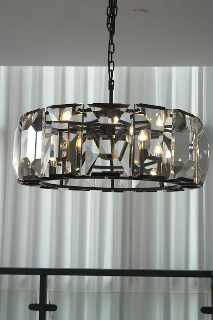 Faceted Crystal Halo Chandelier | detail | vexa lamps